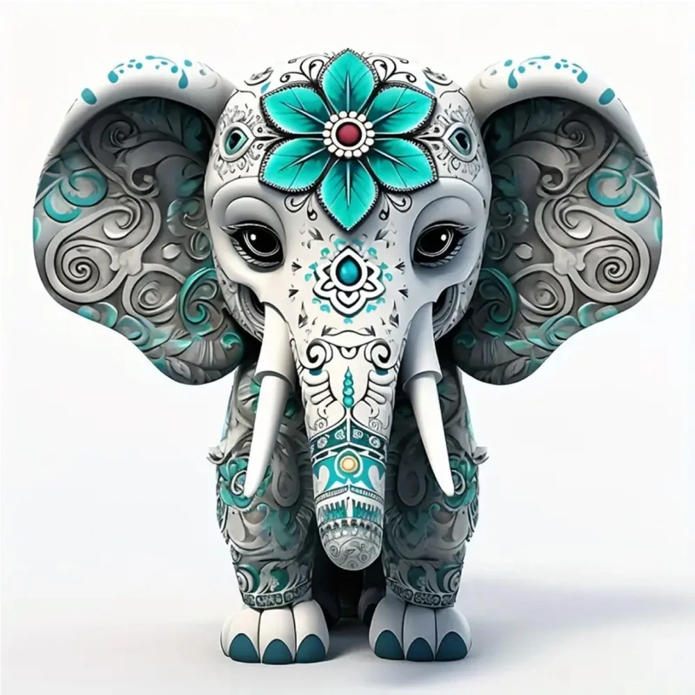 Baby Elephant Self-Adhesive Sticker, 4 in 1 Sheet